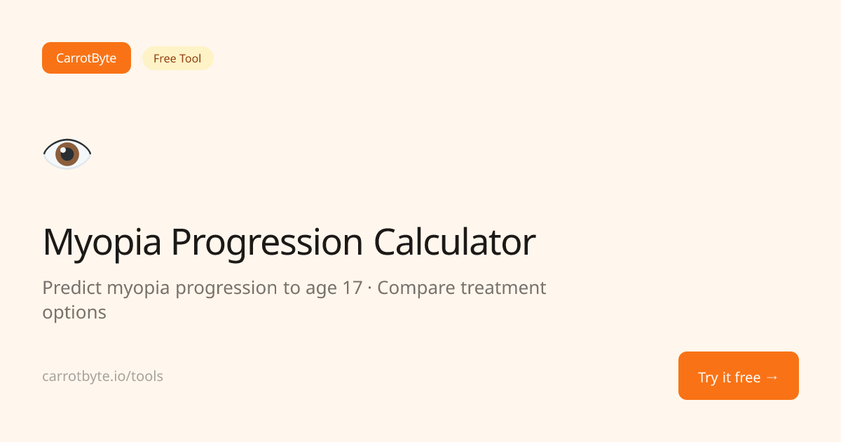Free Myopia Progression Calculator | CarrotByte